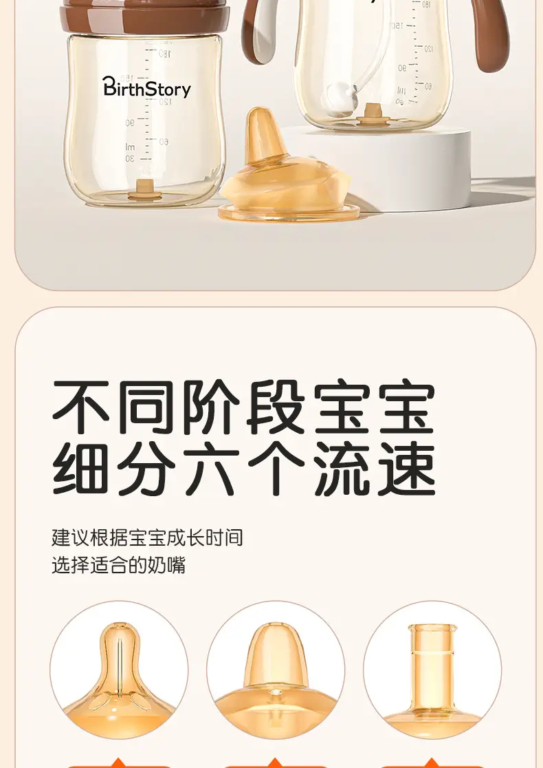 Baby Bottle Anti-Colic Tritan Wide-Mouth Baby Learning Drinking Cup Kidsren's Three-Use Straw Cup 0-3 Years Old — feature 14
