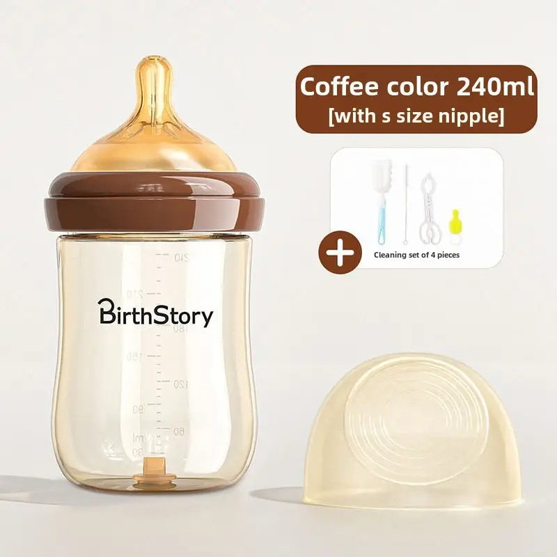 Baby Bottle Anti-Colic Tritan Wide-Mouth Baby Learning Drinking Cup Kidsren's Three-Use Straw Cup 0-3 Years Old