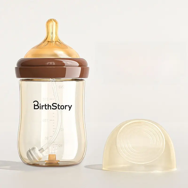 Baby Bottle Anti-Colic Tritan Wide-Mouth Baby Learning Drinking Cup Kidsren's Three-Use Straw Cup 0-3 Years Old