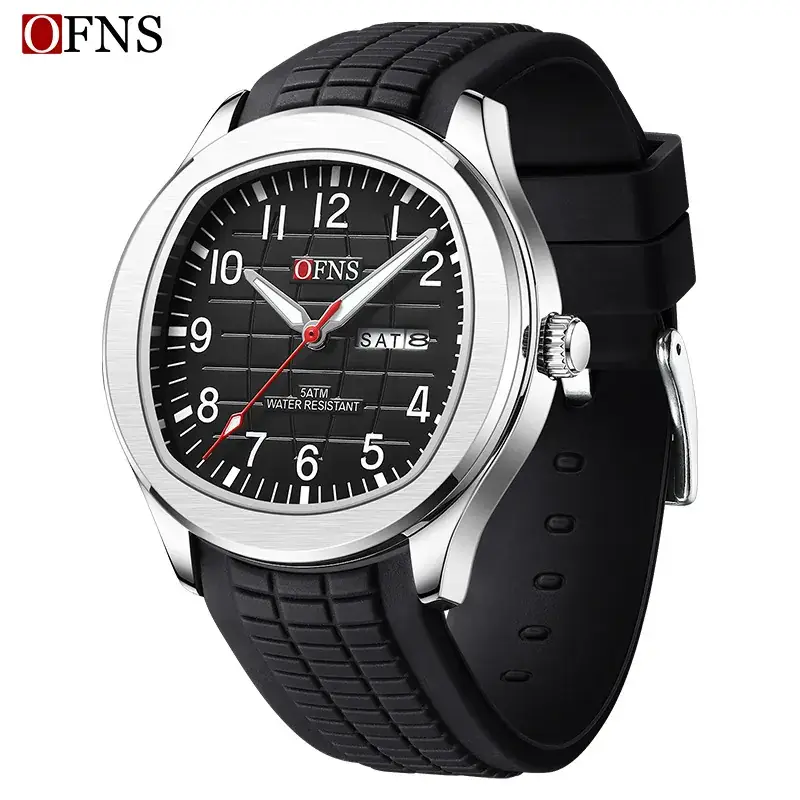 Men's Green Dial Quartz Watch with Chain Strap - Image 16