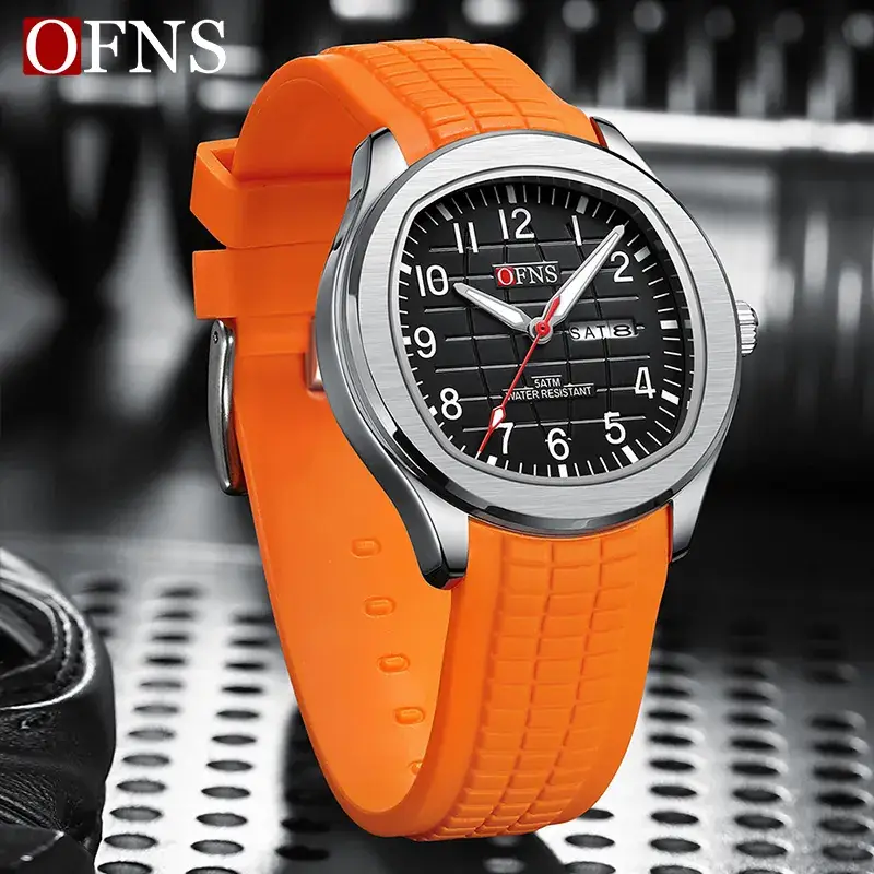Men's Green Dial Quartz Watch with Chain Strap - Image 18