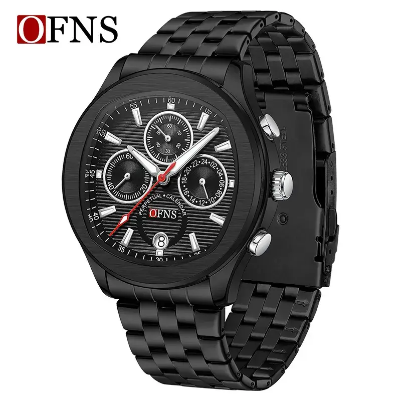 Men's Green Dial Quartz Watch with Chain Strap - Image 10
