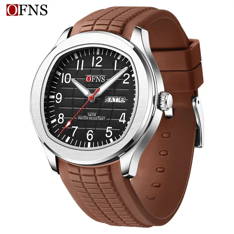 Men's Green Dial Quartz Watch with Chain Strap - Image 2