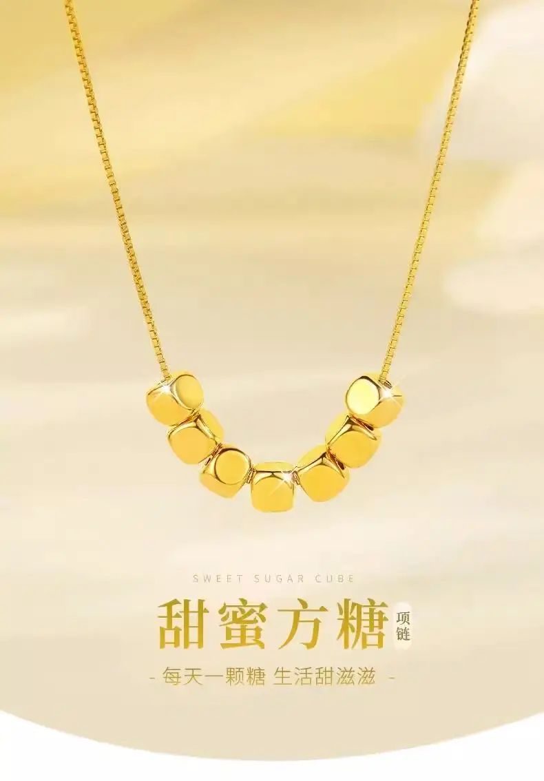 999 Pure Gold Transfer Beads Necklace for Women — feature 5