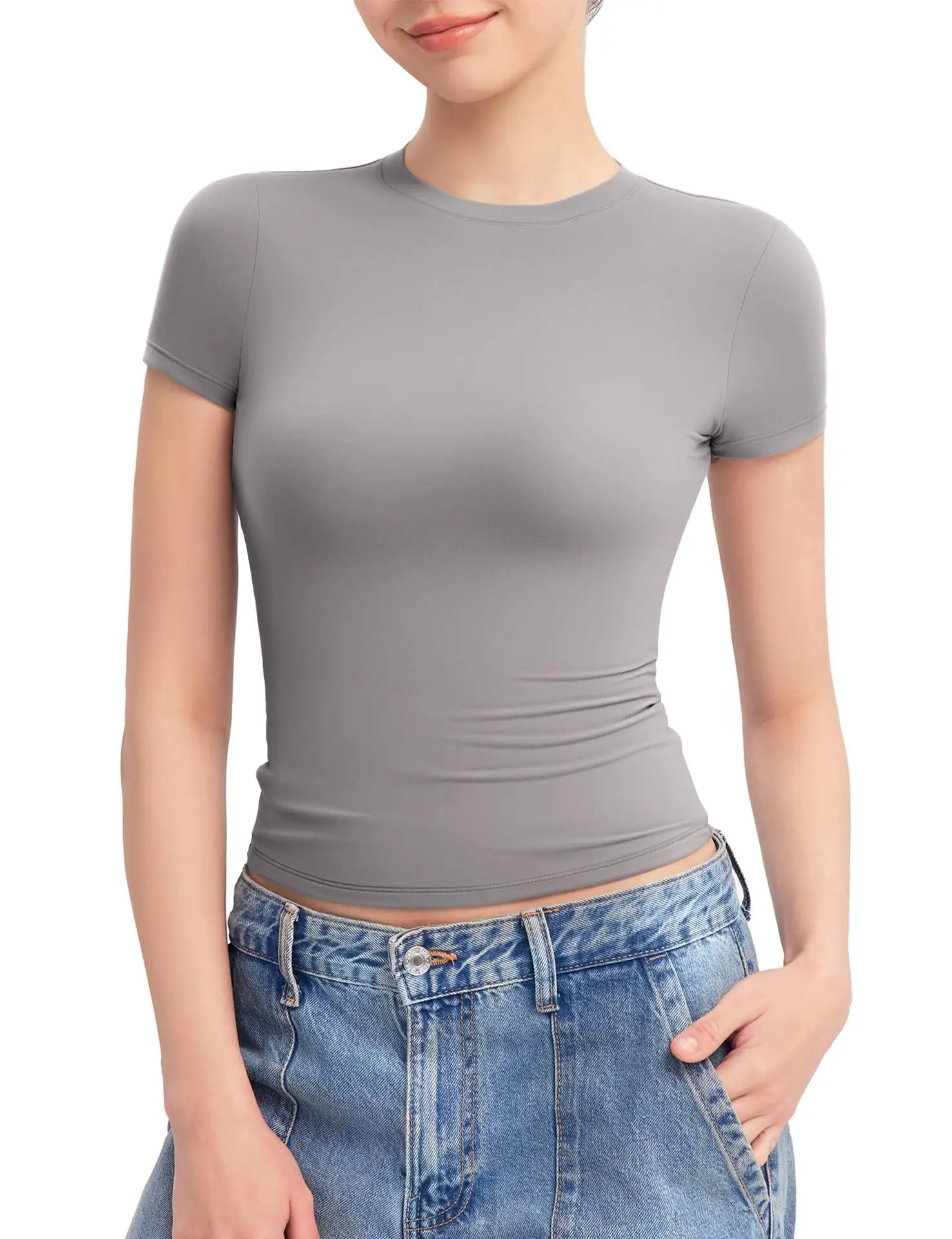 Women's 2024 Black Short Sleeve T-Shirt with Lavender Skirt