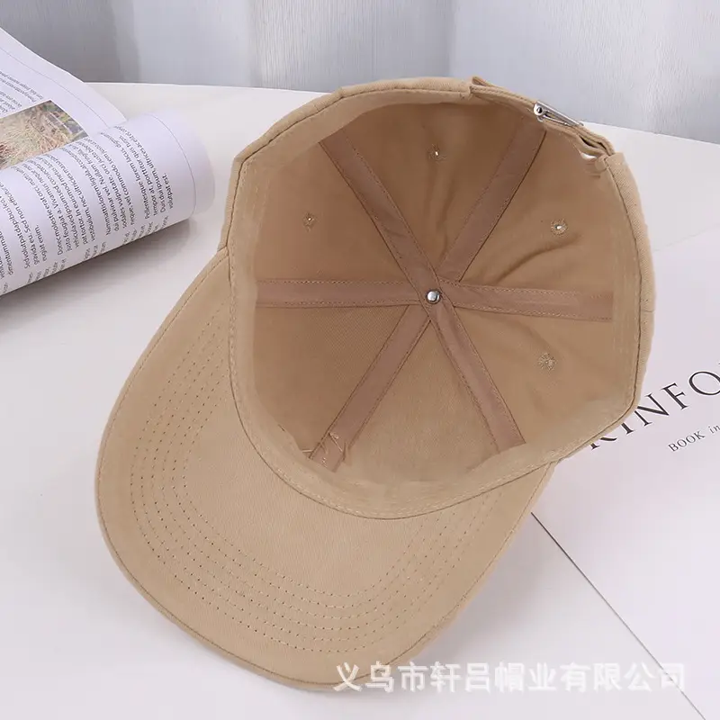 Men & Women Branded Baseball Caps Pink Beige - Image 12