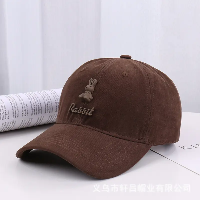 Men & Women Branded Baseball Caps Pink Beige - Image 3