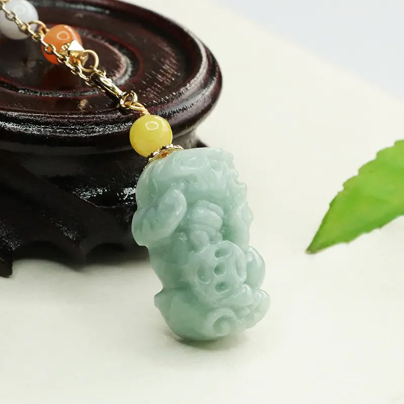 Aiyu Jadeite Pixiu Necklace for Women - Image 4