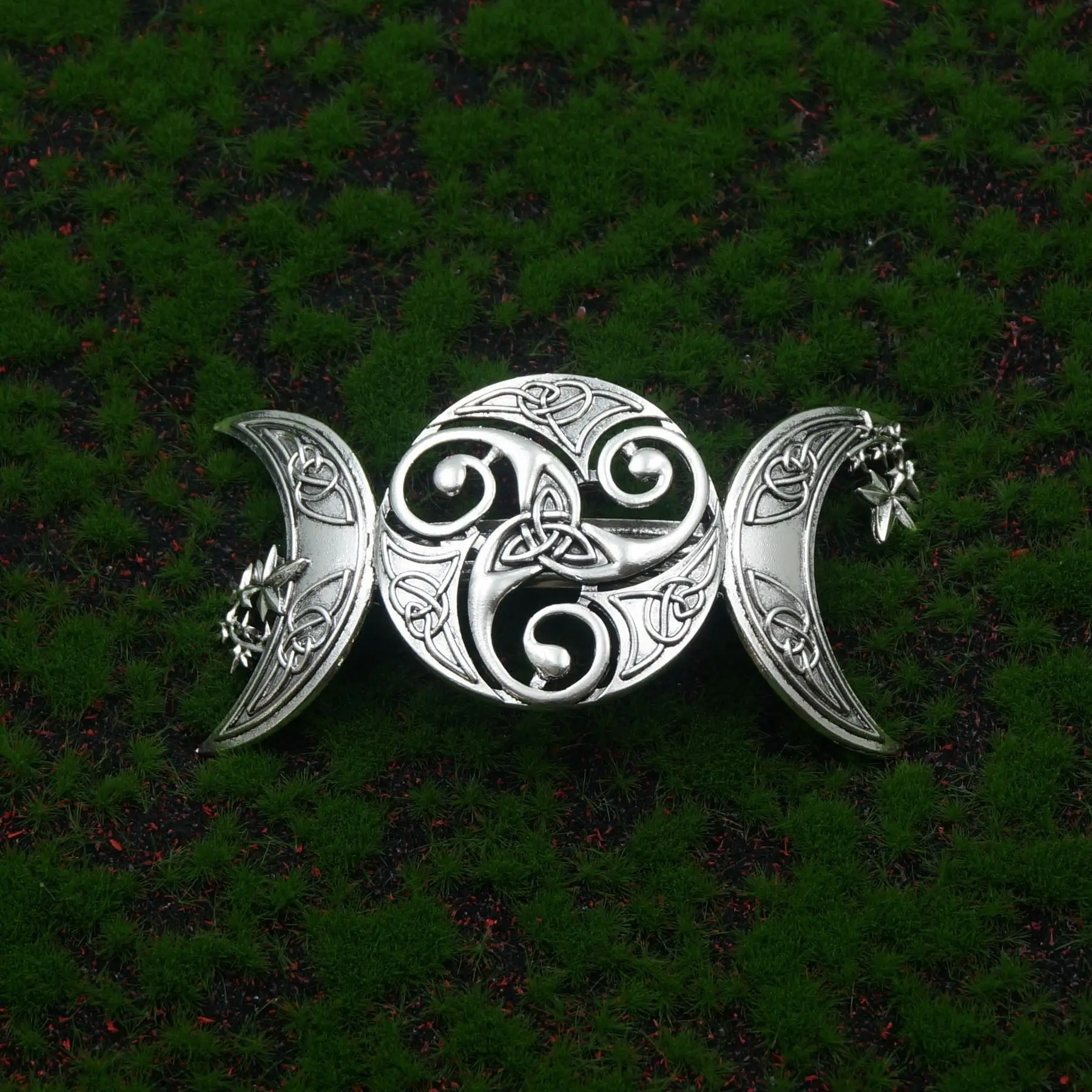 Celtic Witch Hairpin with Moon Design - Image 4
