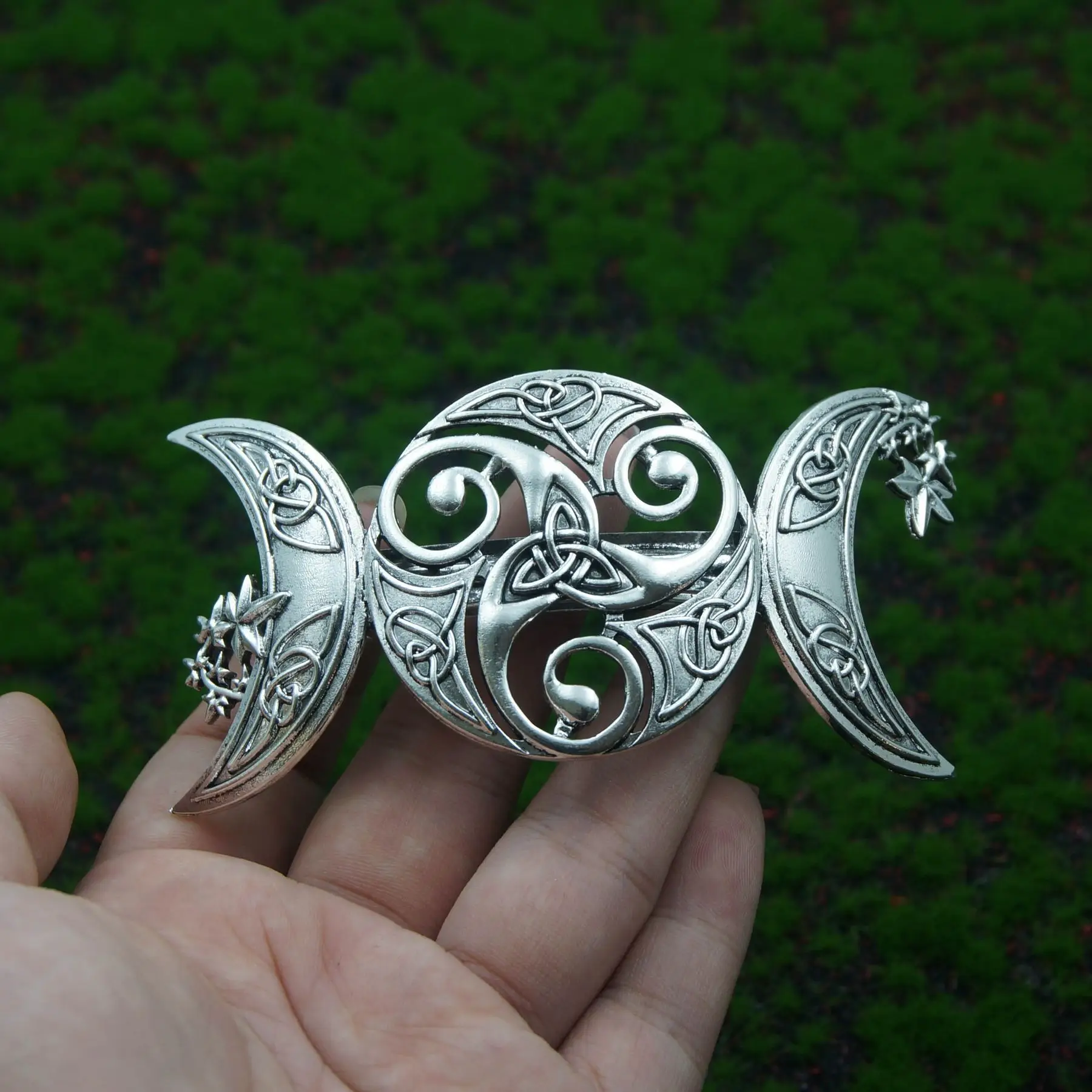 Celtic Witch Hairpin with Moon Design — feature 2