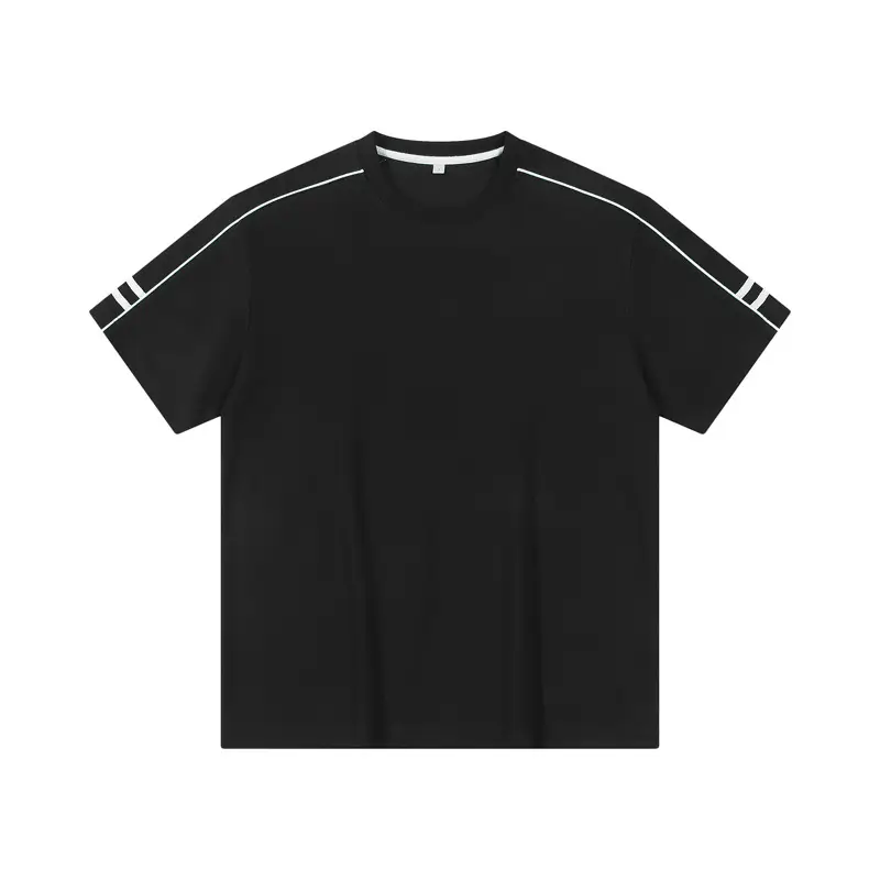 Dengjue Men Green Patchwork Short Sleeve T-Shirt 2026 - Image 3