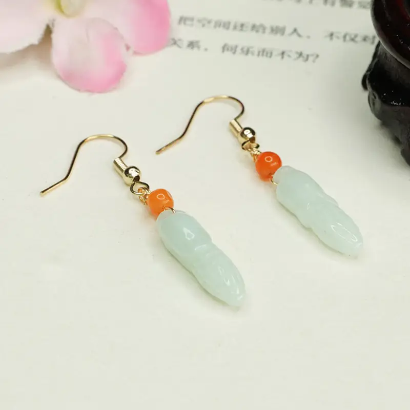Jade Drop Earrings for Women Wholesale - Image 3