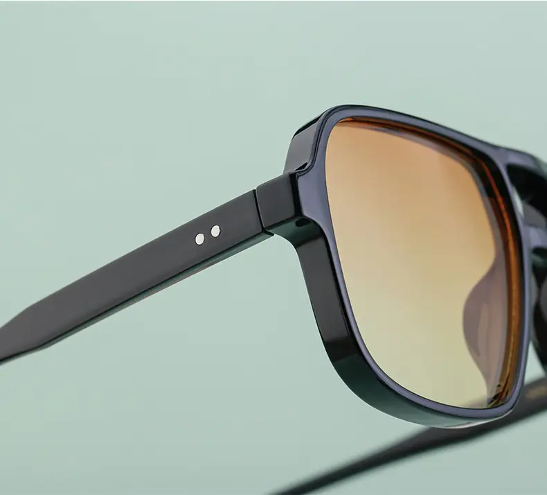 Men's White Retro Double-Beam Driving Sunglasses Large Frame — feature 19