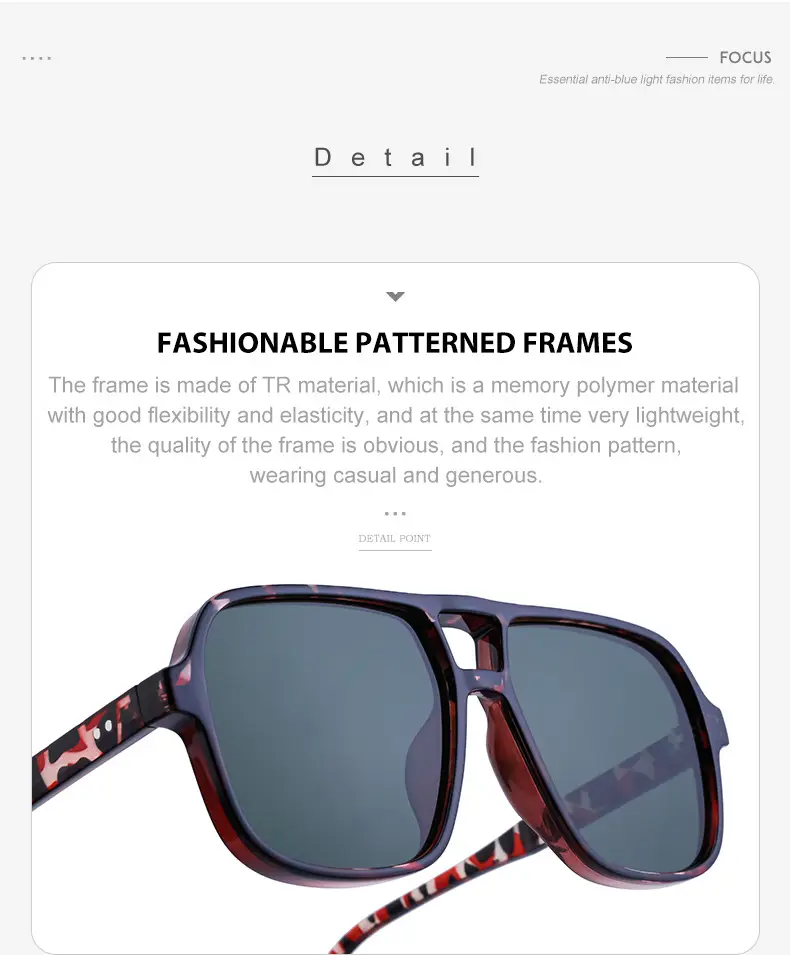 Men's White Retro Double-Beam Driving Sunglasses Large Frame — feature 23