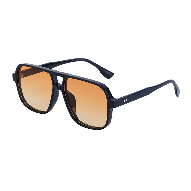 Men's White Retro Double-Beam Driving Sunglasses Large Frame - Image 7