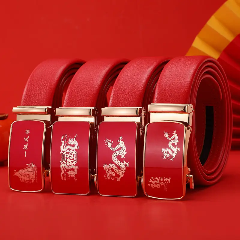 Men's Red Snake Belt 2025 Wedding Gift
