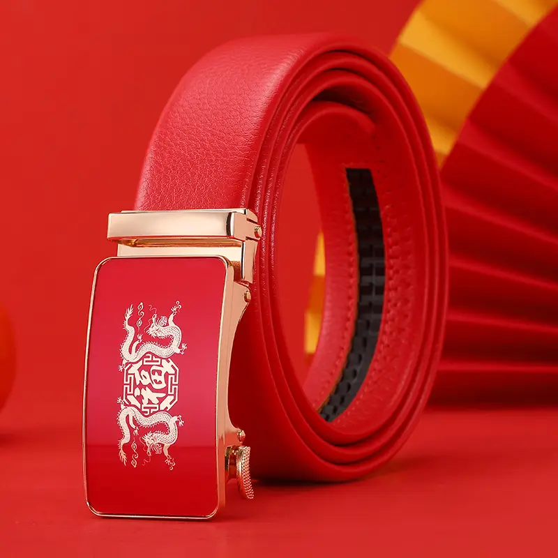 Men's Red Snake Belt 2025 Wedding Gift