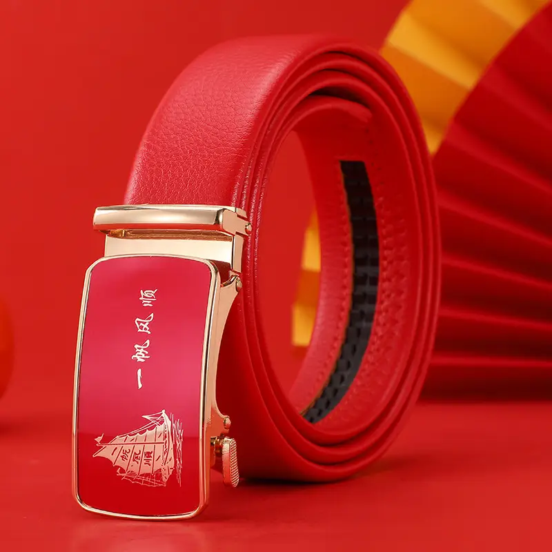 Men's Red Snake Belt 2025 Wedding Gift