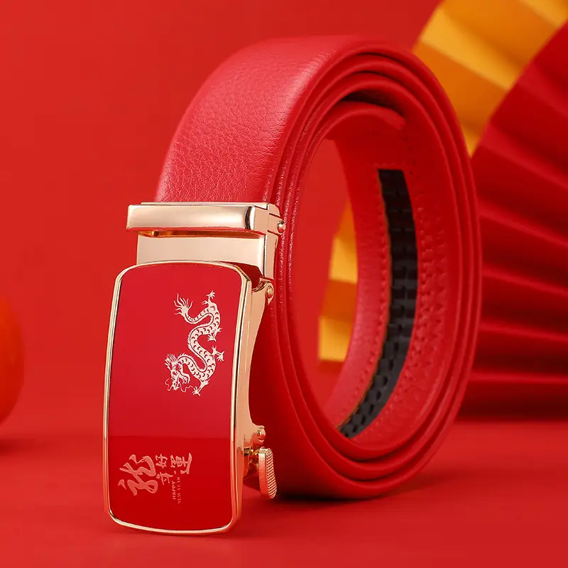 Men's Red Snake Belt 2025 Wedding Gift