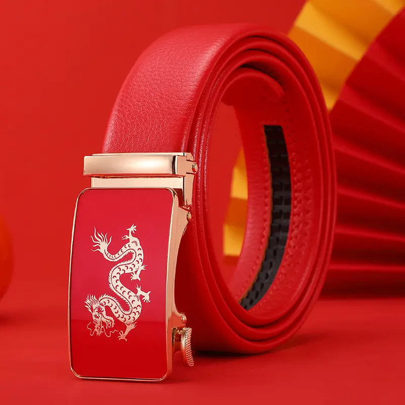 Men's Red Snake Belt 2025 Wedding Gift