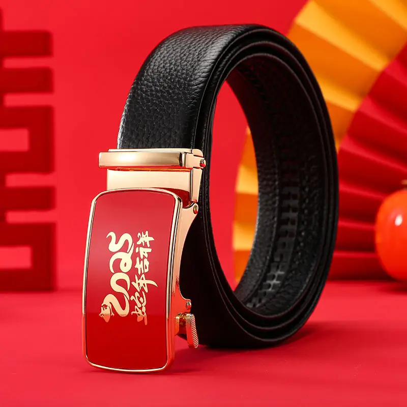 Men's Red Snake Belt 2025 Wedding Gift