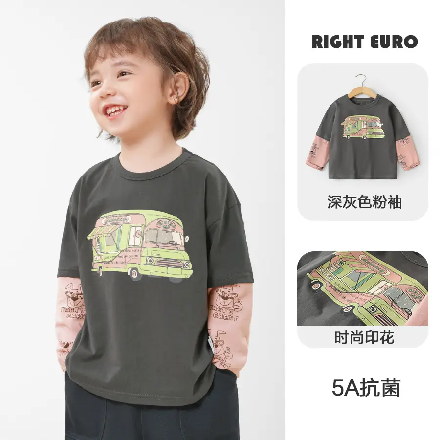 European Style Boys Long Sleeve T-Shirt Spring Kids Wear - Image 15