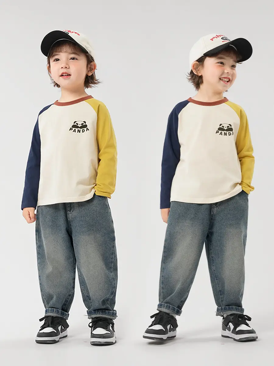 Boys Pure Cotton Long Sleeve T-Shirt Blue Light Green - Image 12