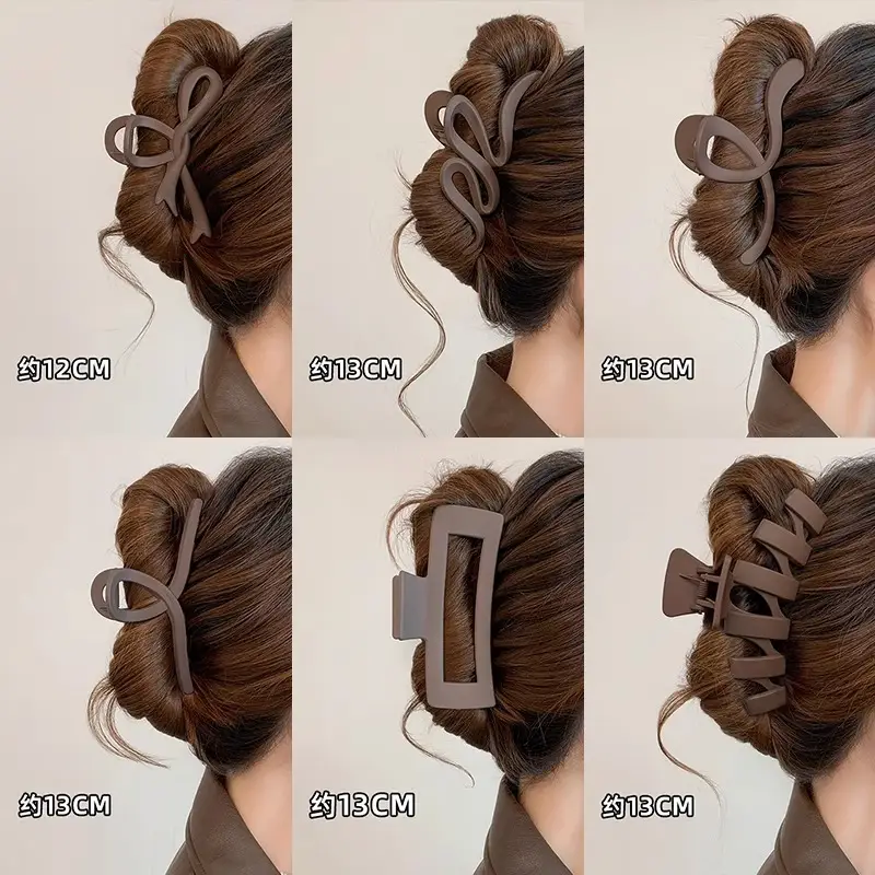 High-Grade Brown Large Hairpin Women's 2024 New