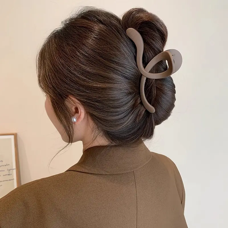 High-Grade Brown Large Hairpin Women's 2024 New