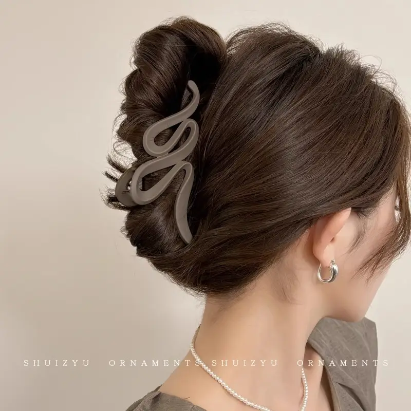 High-Grade Brown Large Hairpin Women's 2024 New