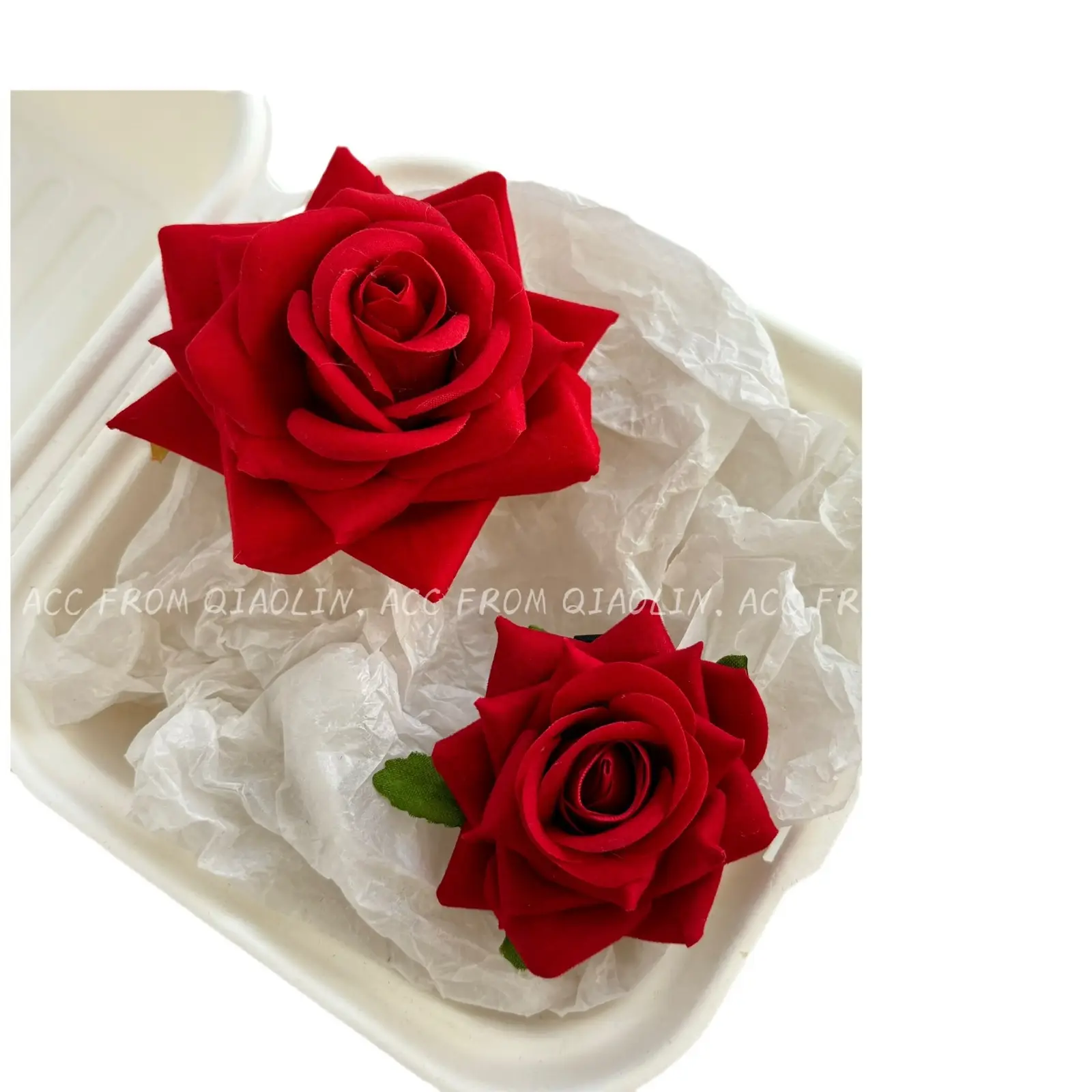 Tian Xiwei Red Rose Hairpin Photo Accessories - Image 7