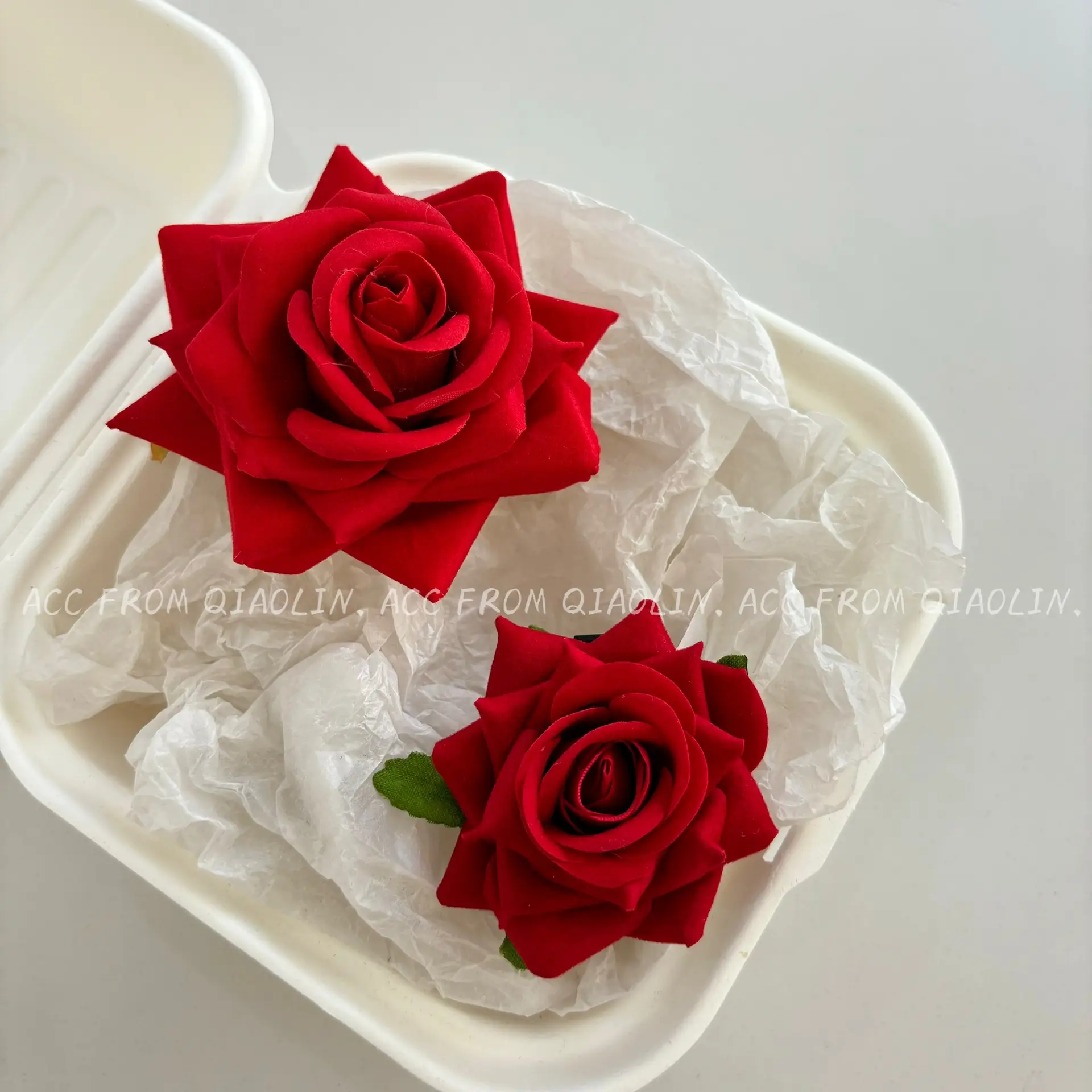 Tian Xiwei Red Rose Hairpin Photo Accessories — feature 14