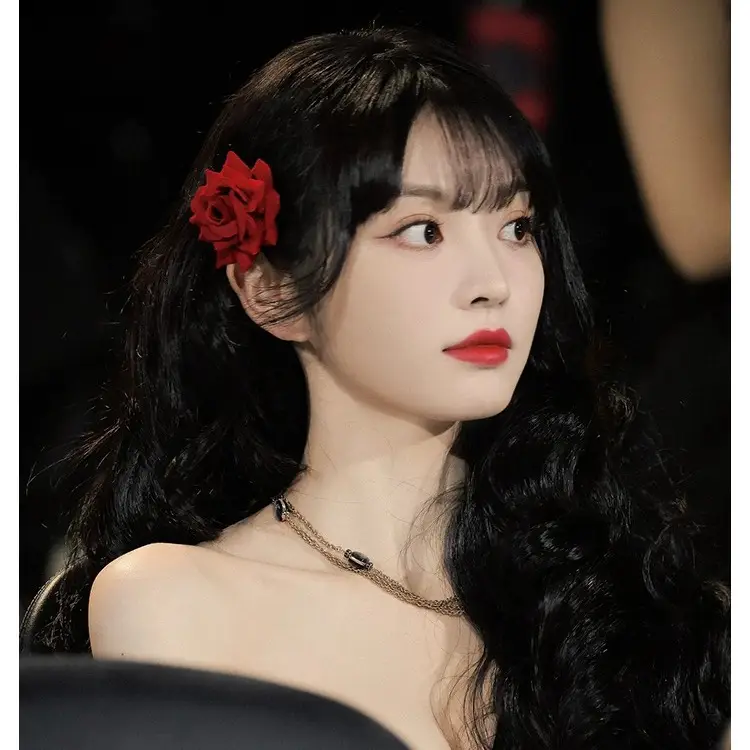 Tian Xiwei Red Rose Hairpin Photo Accessories — feature 4