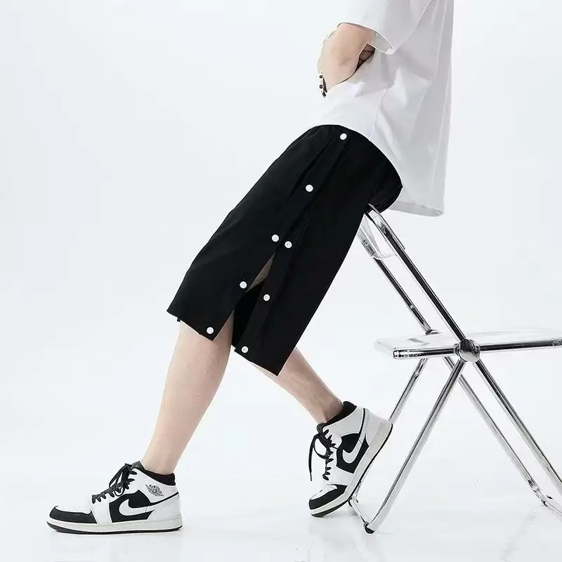 Men Full Breasted Shorts Harajuku Style Casual Shorts - Image 5
