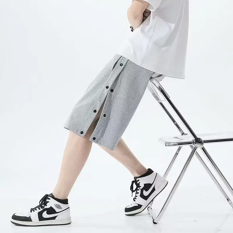 Men Full Breasted Shorts Harajuku Style Casual Shorts — feature 4