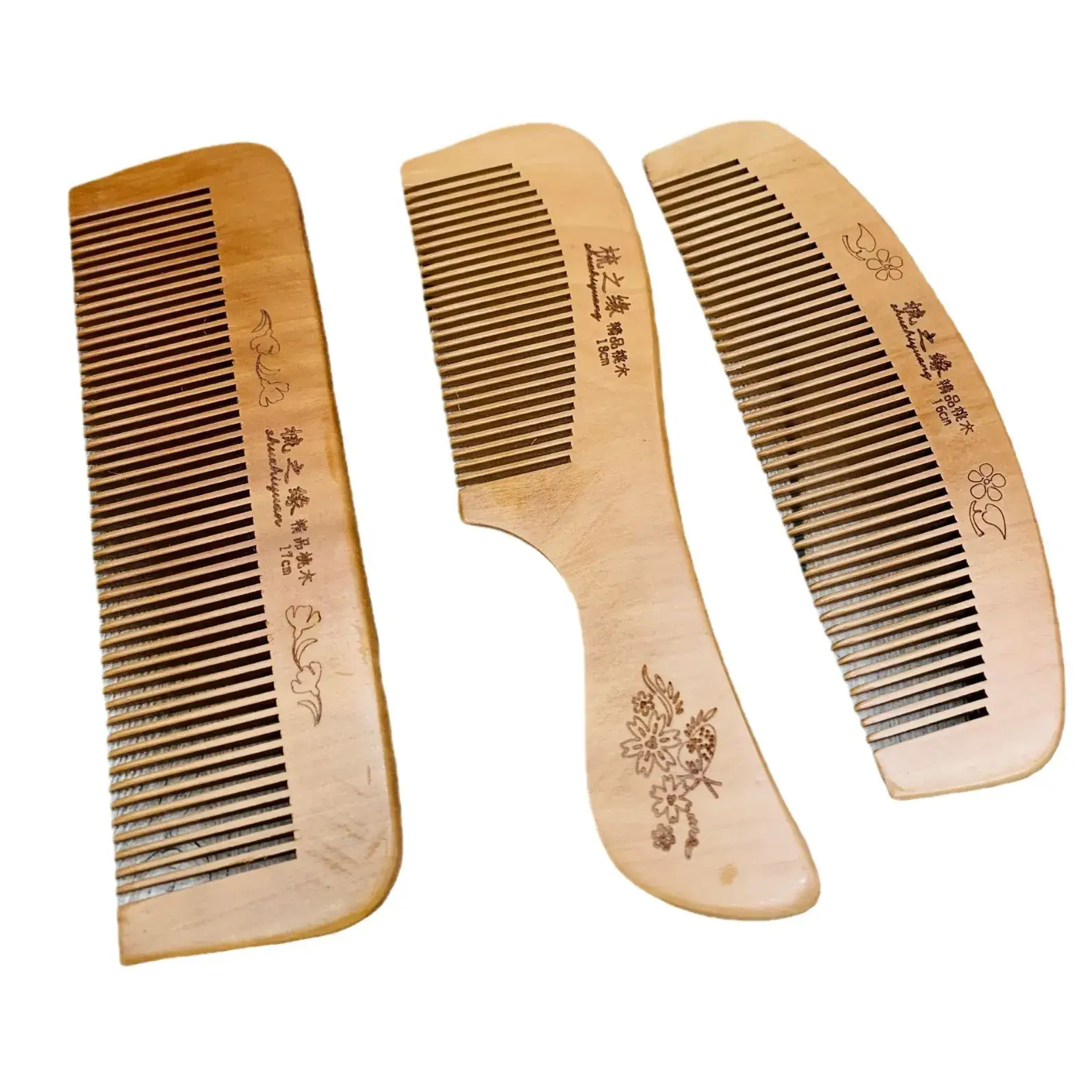Peach Wood Hair Comb for Adults - Premium Quality - Image 11
