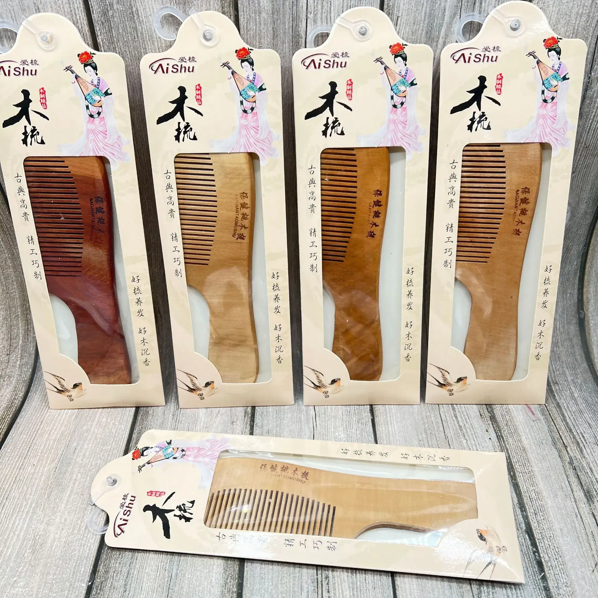 Peach Wood Hair Comb for Adults - Premium Quality - Image 8
