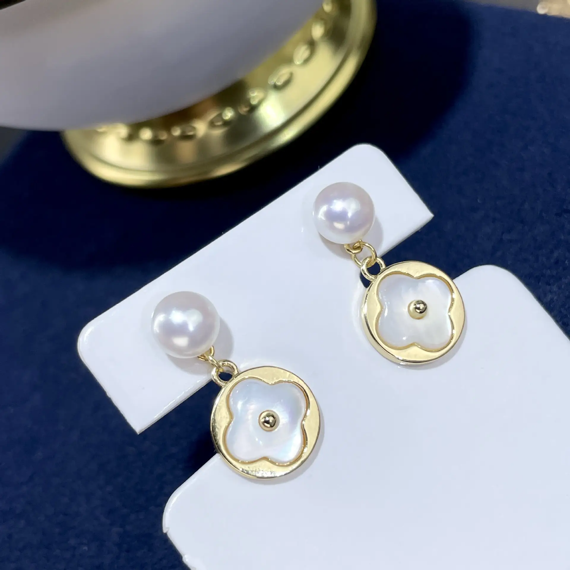 TikTok Earrings Natural Pearl Gold Heart Design All Match — feature 15