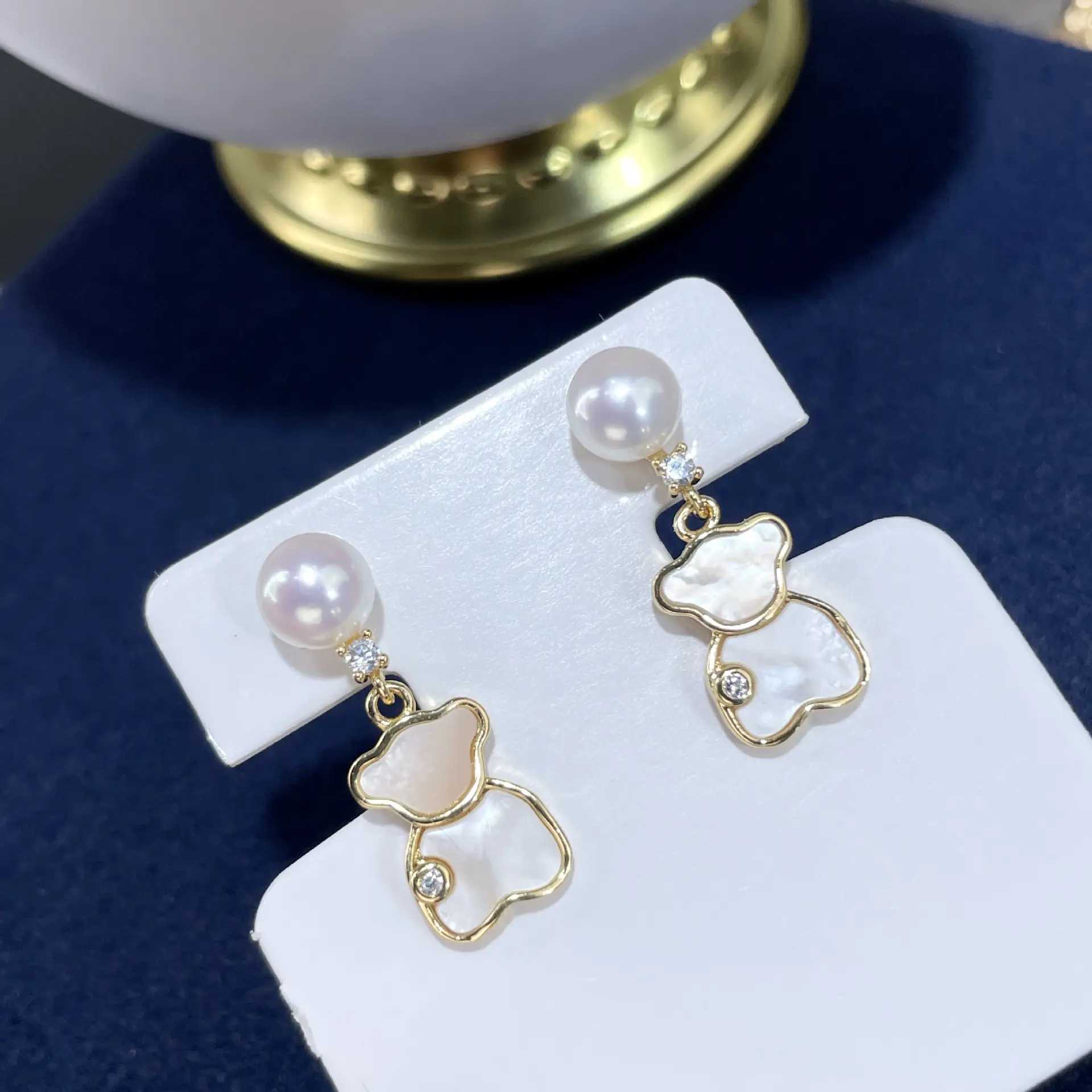 TikTok Earrings Natural Pearl Gold Heart Design All Match — feature 7