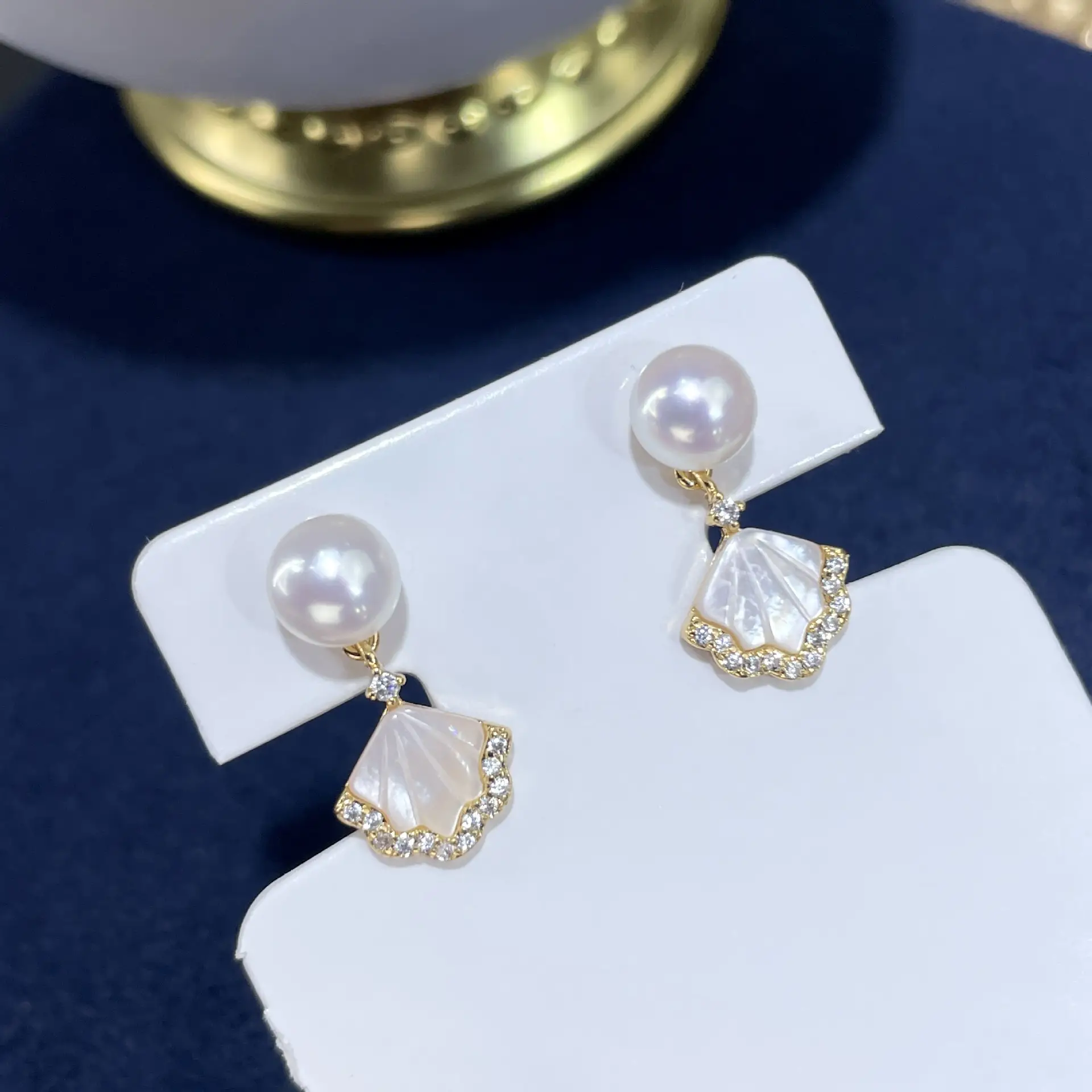 TikTok Earrings Natural Pearl Gold Heart Design All Match — feature 10
