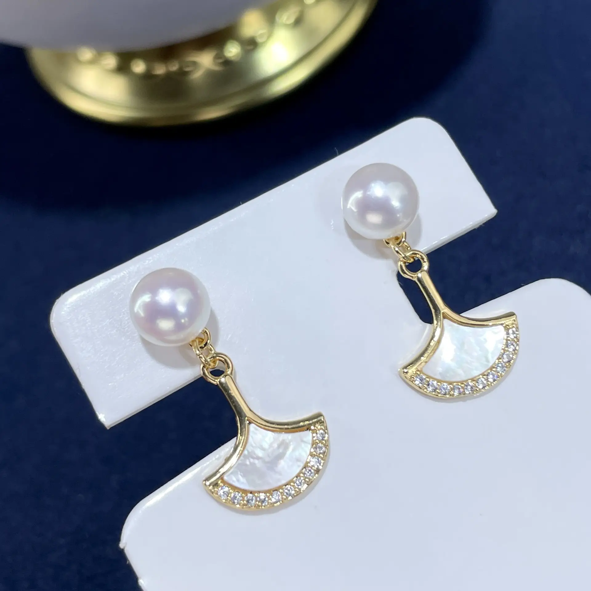 TikTok Earrings Natural Pearl Gold Heart Design All Match — feature 12