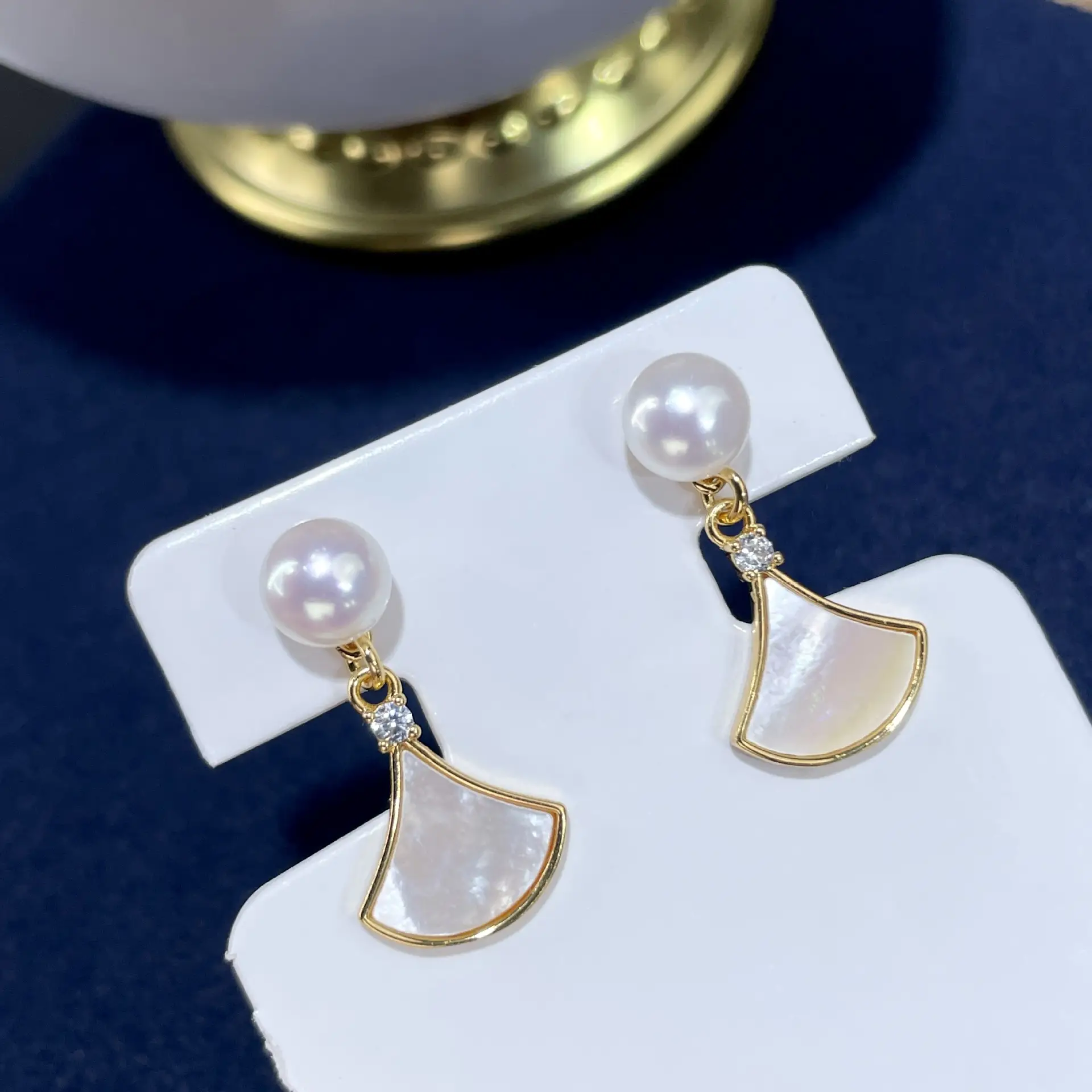 TikTok Earrings Natural Pearl Gold Heart Design All Match — feature 8