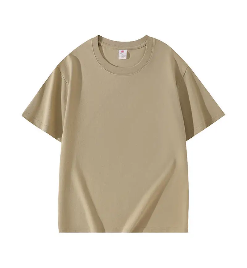 Women Japanese 220g Cotton T-Shirt Green Round Neck Short Sleeve - Image 15