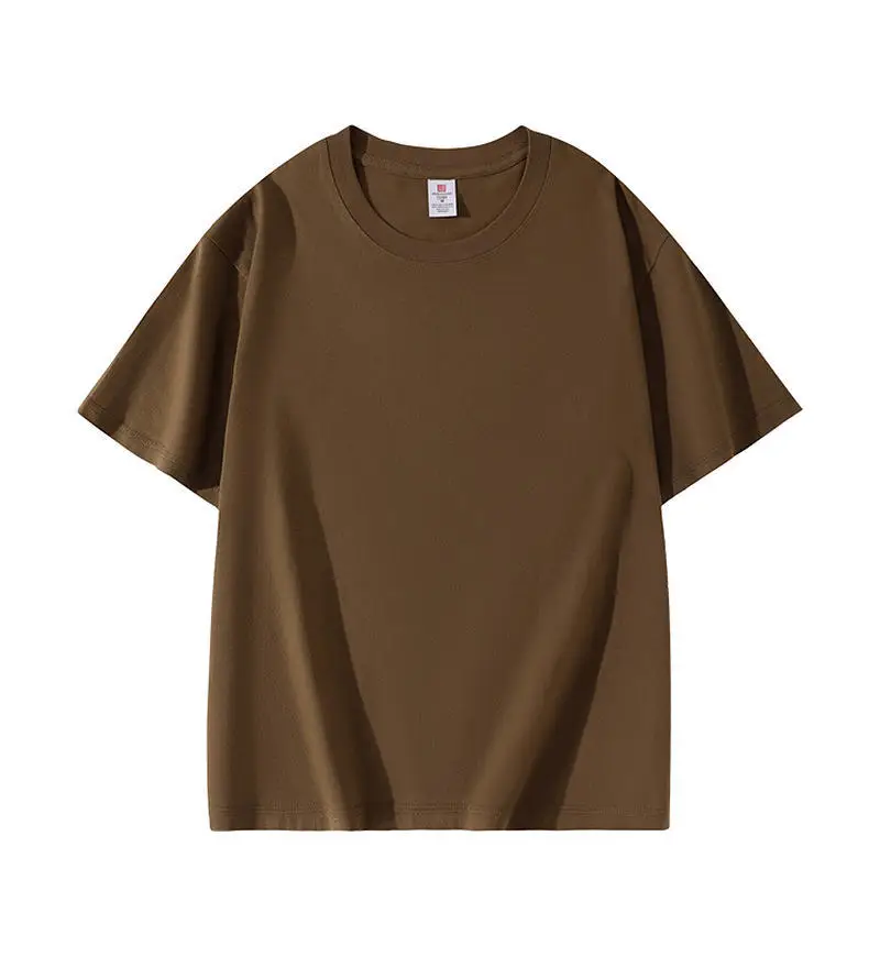 Women Japanese 220g Cotton T-Shirt Green Round Neck Short Sleeve - Image 16