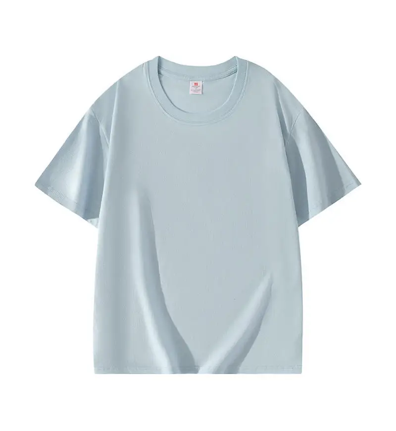 Women Japanese 220g Cotton T-Shirt Green Round Neck Short Sleeve - Image 17