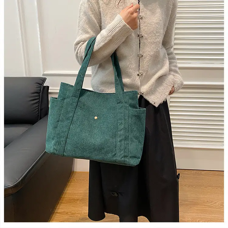 Korean Style Large Capacity Corduroy Tote Bag — feature 25