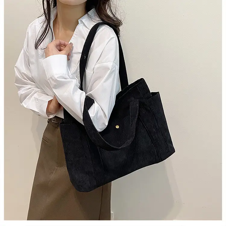 Korean Style Large Capacity Corduroy Tote Bag — feature 37