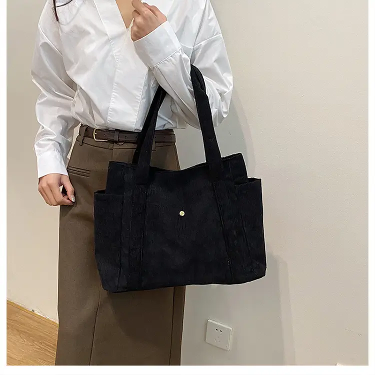 Korean Style Large Capacity Corduroy Tote Bag — feature 38