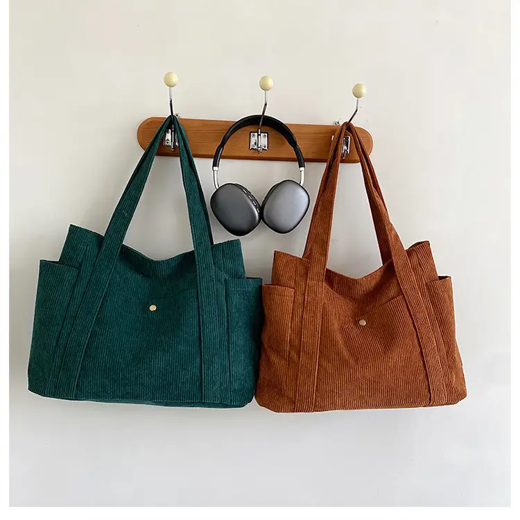 Korean Style Large Capacity Corduroy Tote Bag — feature 44