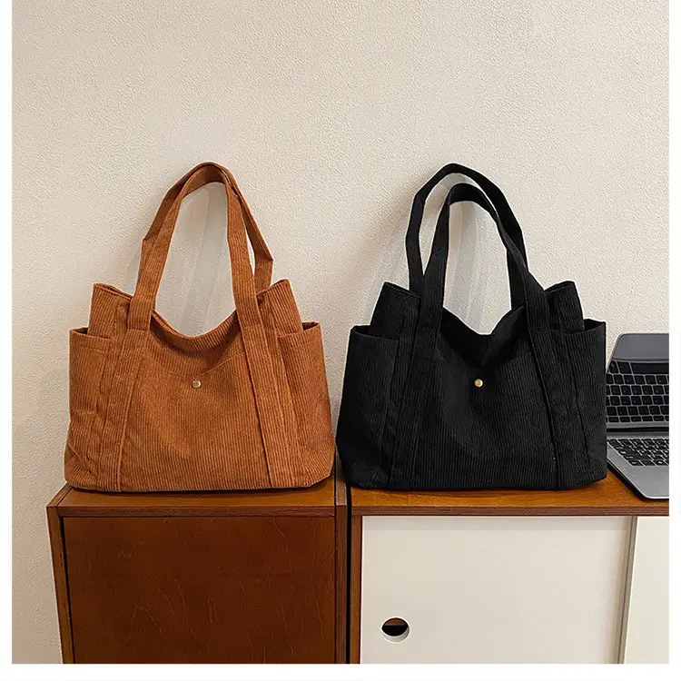 Korean Style Large Capacity Corduroy Tote Bag — feature 47